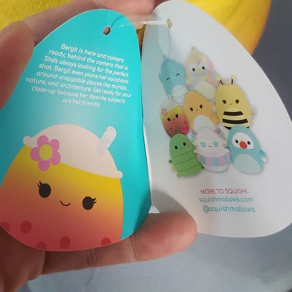 BNWT Bergit the Pink Boba Tea Squishmallow 12" - Picture 3 of 5